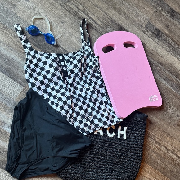 Beach House Other - Beach House swimsuit black, and white polkadot